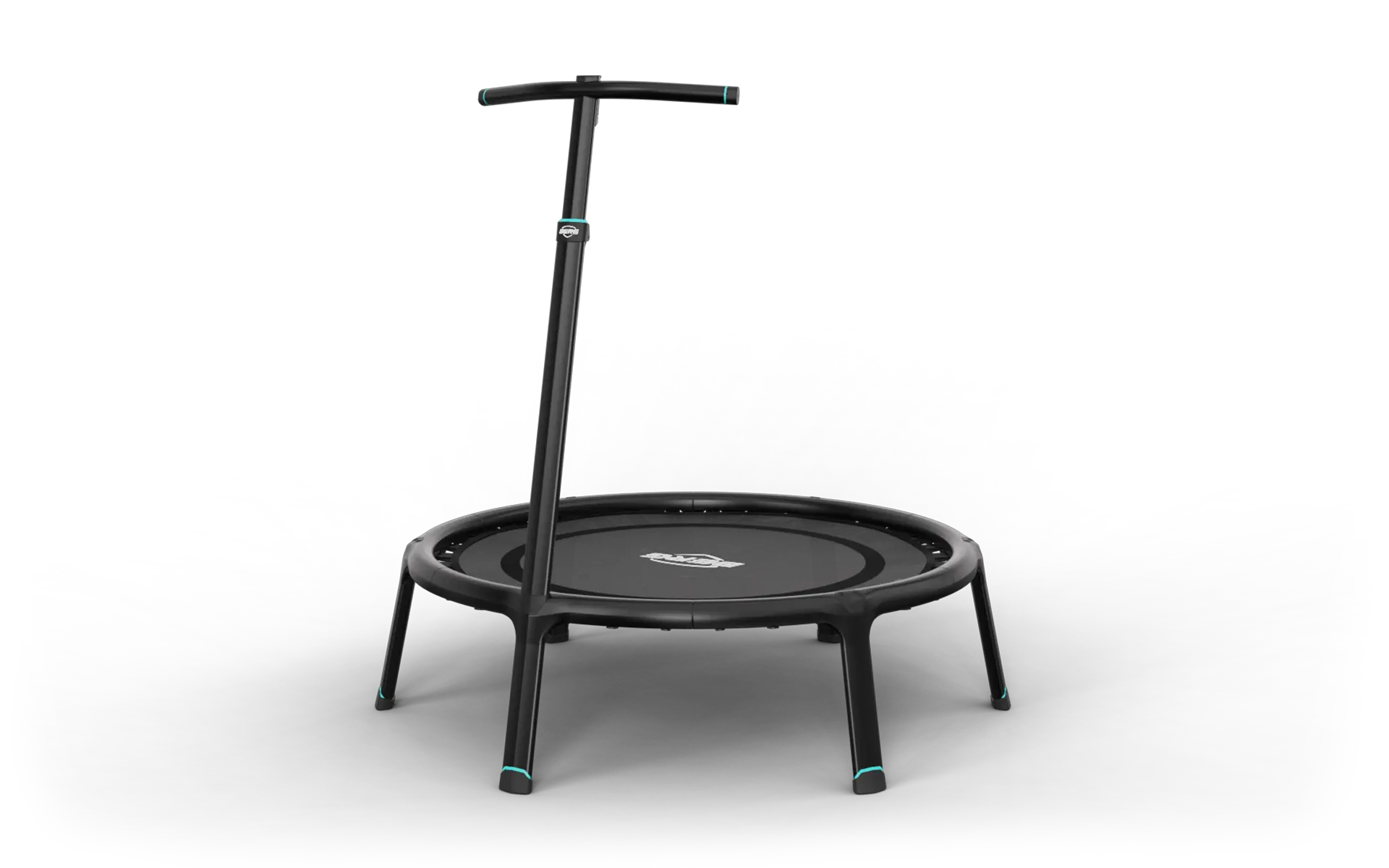 BERG fitness trampolin i sort med aftageligt håndtag